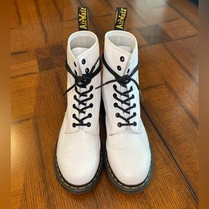 Doc Marten White and Back Combat Boot